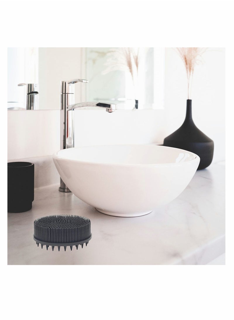 Upgrade 2 in 1 Bath and Shampoo Brush Silicone Body Scrubber for Use Shower Exfoliating Premium Loofah Head Scrubber Scalp Massager Brush Wet Dry Easy to Clean