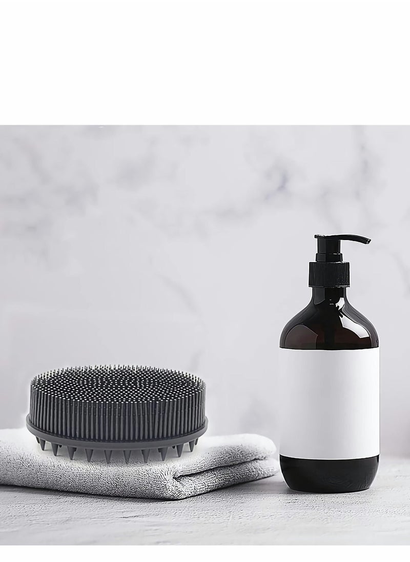 Upgrade 2 in 1 Bath and Shampoo Brush Silicone Body Scrubber for Use Shower Exfoliating Premium Loofah Head Scrubber Scalp Massager Brush Wet Dry Easy to Clean