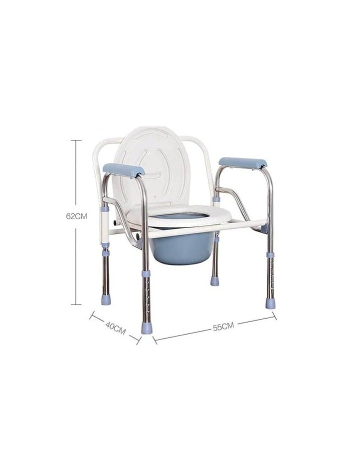 Folding Commode Chair, Portable Height adjustment 3n1 Bedside Commode
