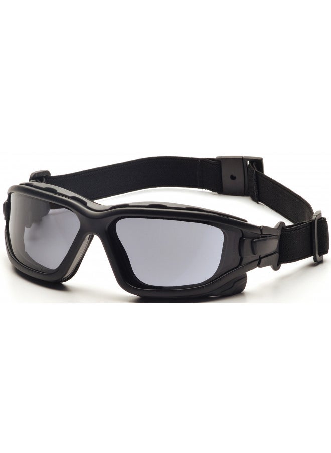 Pyramex I-Force Slim Safety Goggle, Black Frame/Gray Anti-Fog Lens