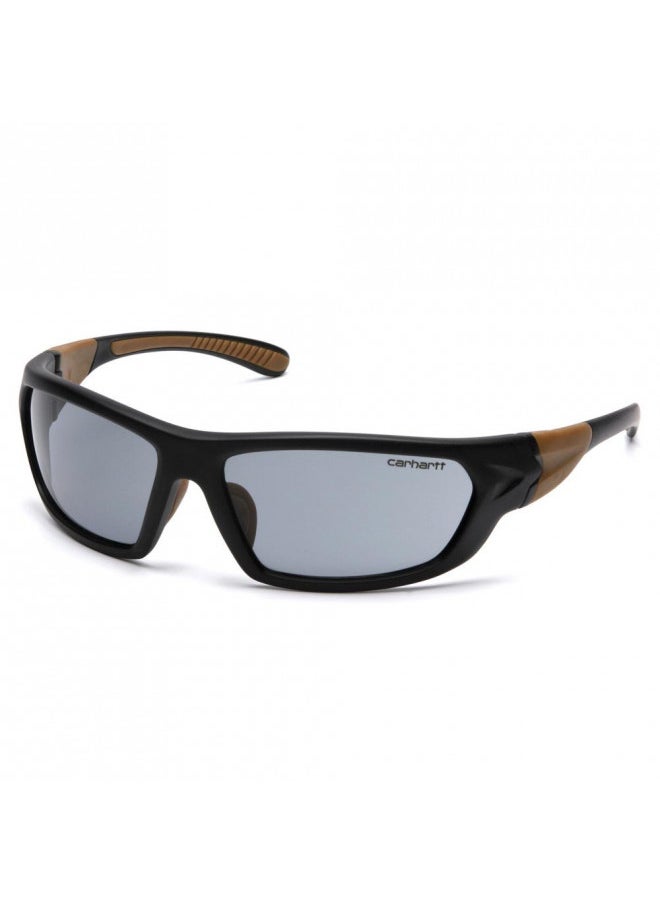 Carhartt Carbondale Safety Sunglasses with Gray Anti-fog Lens Black/Tan Frame