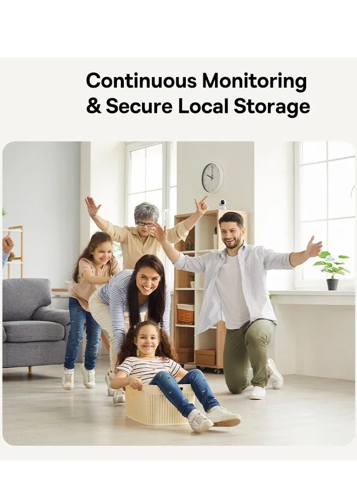 3MP 2K WiFi Indoor Security Camera with Pan Tilt, 8x Digital Zoom, 2-Way Audio, Night Vision, Motion Detection, Baby Monitor, Support Micro SD Card up to 256GB, Compatible with Google Assistant and Amazon Alexa, Remote Management via APP, Smart Home Monitoring, CCTV Camera for Home Security