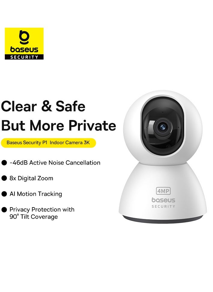 4MP HD Pan/Tilt Smart 5G Wi-Fi Security Camera - Indoor Home Protection, 3K High Clarity, Two-Way Audio, Night Vision, Motion Detection, Baby Monitor, up to 256GB MicroSD Card Support, Works with Google Assistant & Amazon Alexa, Remote Management via App