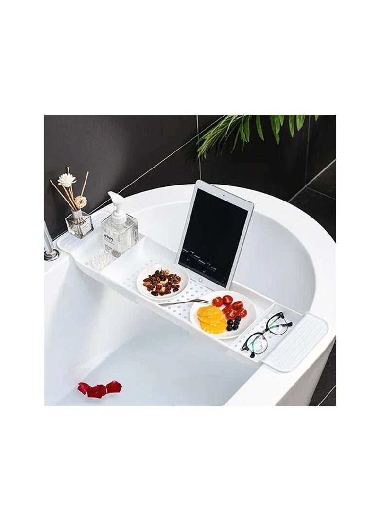 1-Piece Multi-Function Retractable Bathtub Storage Rack,Bath Tray Shelf Tub Towel Storage Shelf,Kitchen Sink Drain Holder