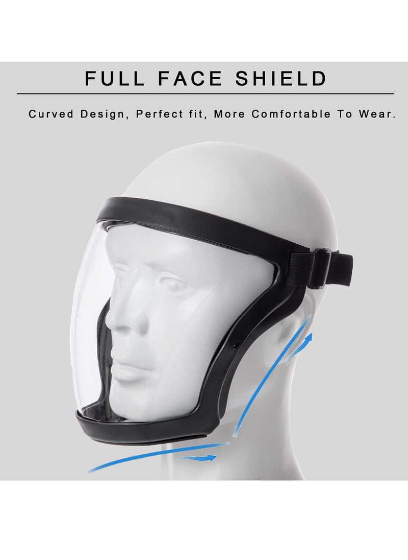 Super Protective Face Shield, Transparent Anti-Fog Full Face Safety Shield Unisex All-Inclusive Face Protection with Detachable Flter, Reusable Eye, Nose, Mouth Protection