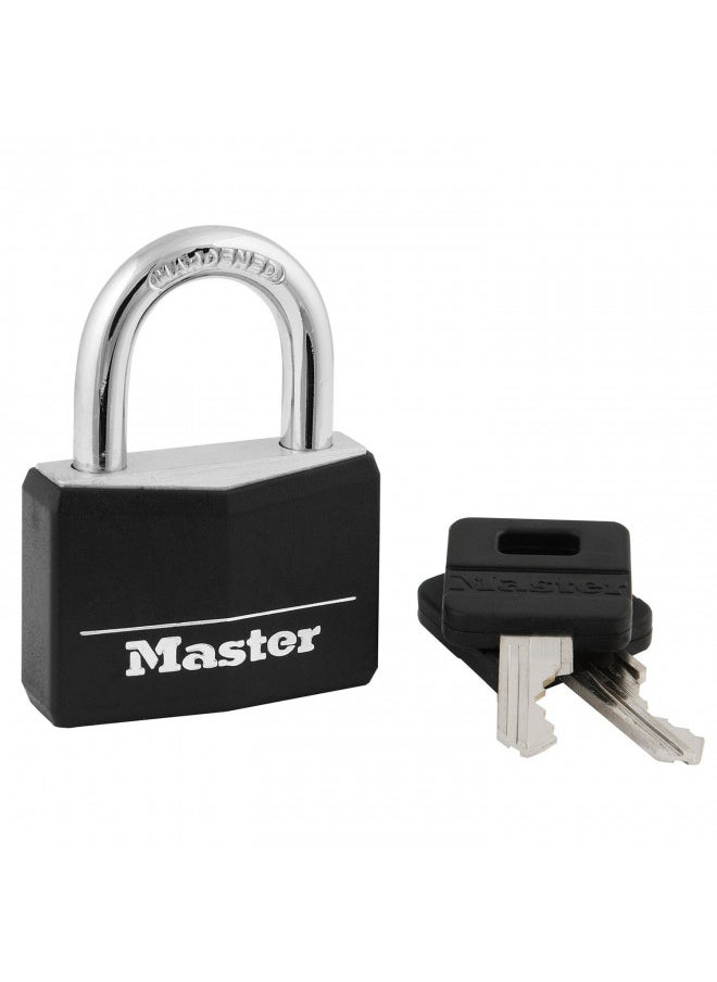 Master Lock Covered Aluminum Lock, Locker Lock with Key, Key Lock for Gym Locker, 1 Pack, 141D