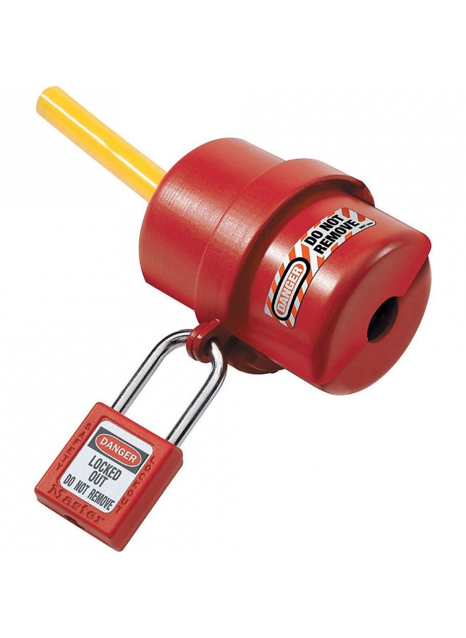 Master Lock 487 Lockout Tagout Rotating Electrical Plug Lockout, 110 & 220 Volt Plugs,Red