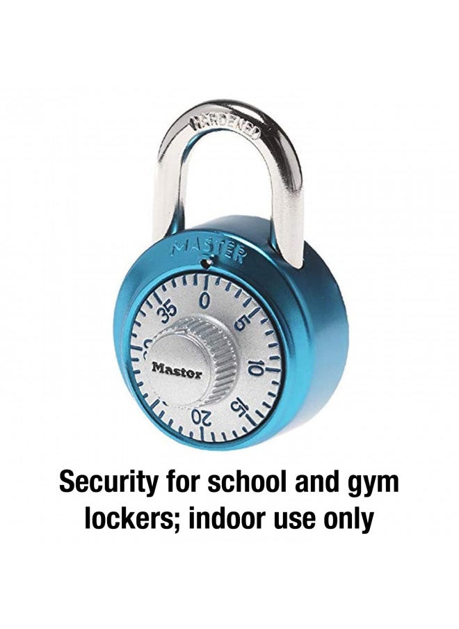 Master Lock 1561DLTBLU Locker Lock Combination Padlock, 1 Pack, Light Blue