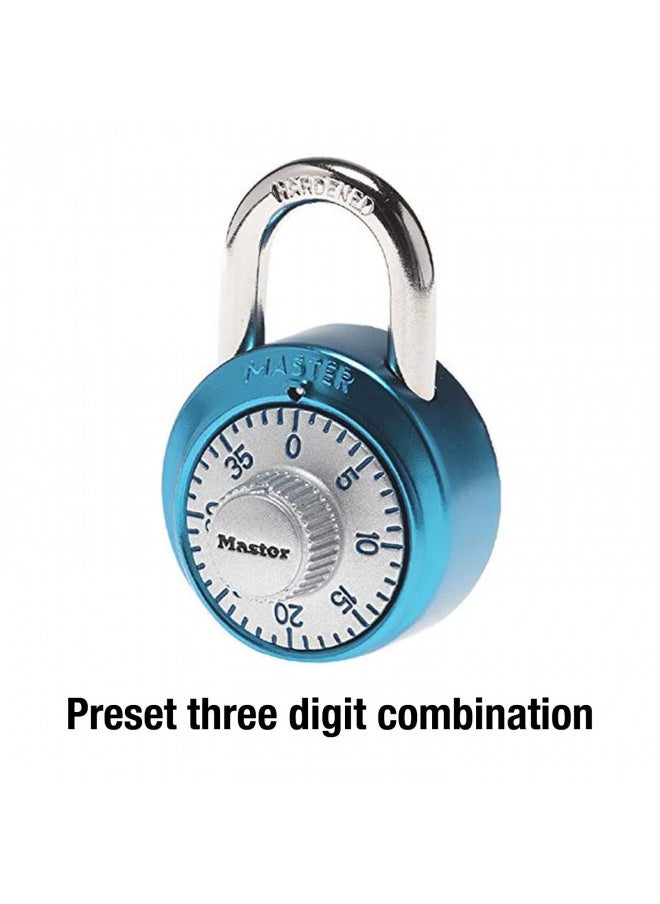 Master Lock 1561DLTBLU Locker Lock Combination Padlock, 1 Pack, Light Blue