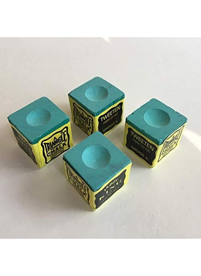 4 pcs Green TRIANGLE Snooker Pool Chalk - FAST FREE P+P