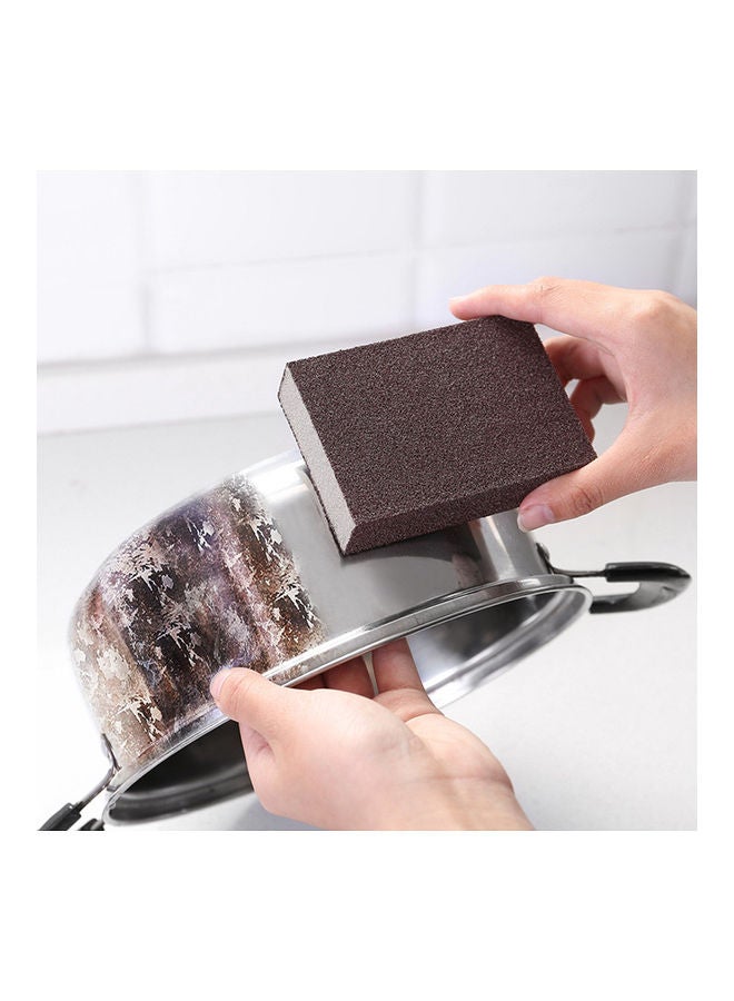 12-Piece Descaling Cleaning Sponge Brush Brown