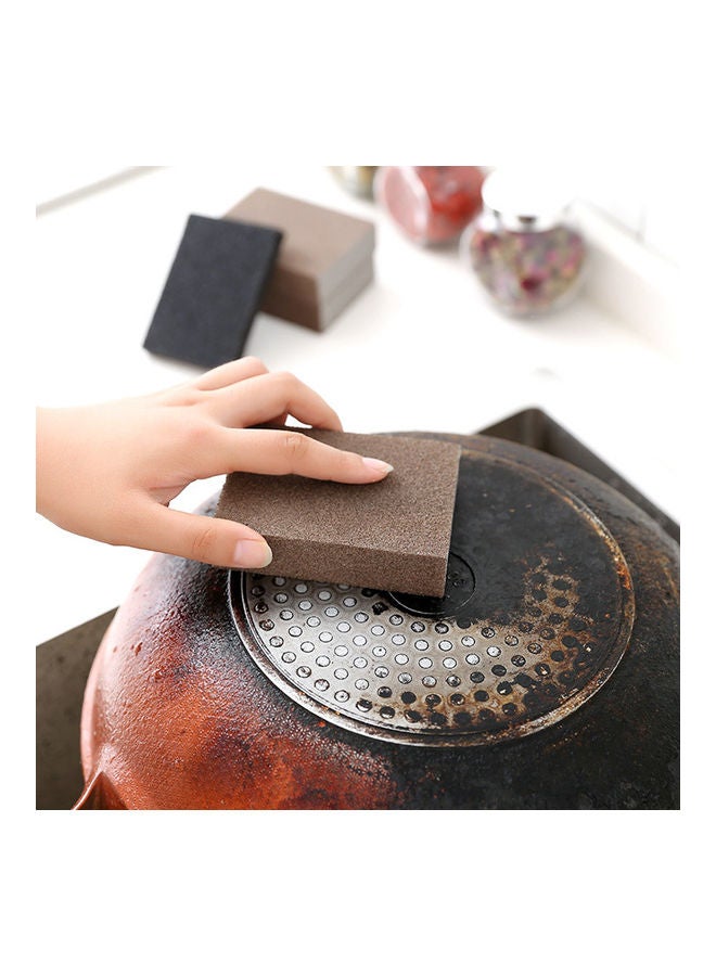 12-Piece Descaling Cleaning Sponge Brush Brown