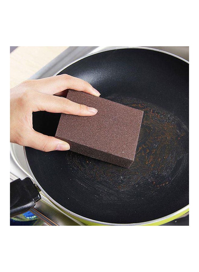 12-Piece Descaling Cleaning Sponge Brush Brown