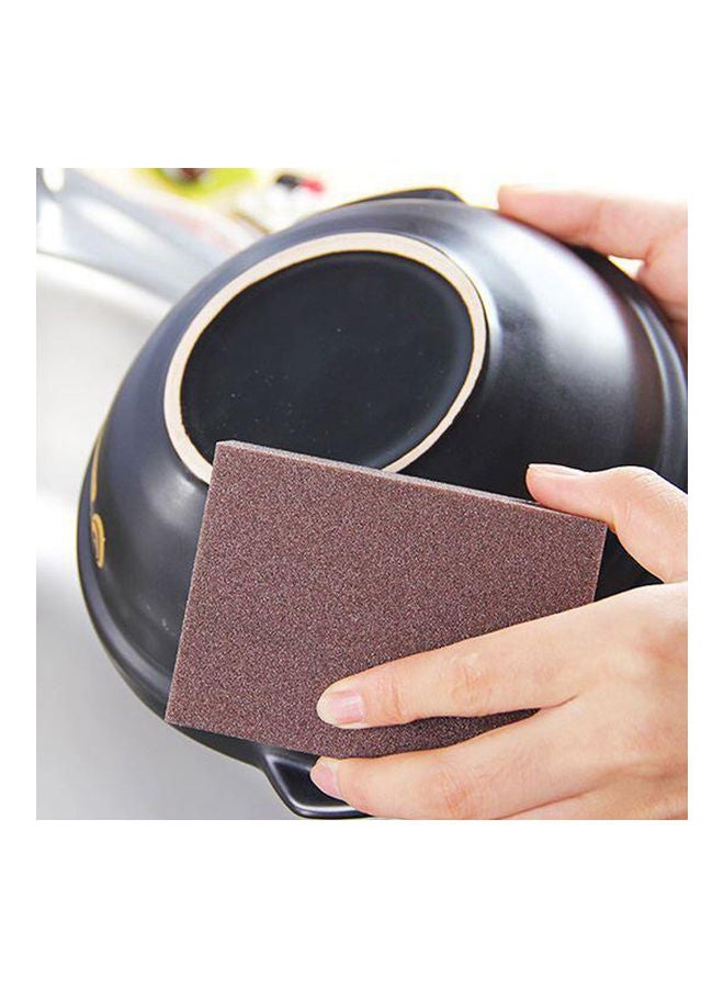 12-Piece Descaling Cleaning Sponge Brush Brown