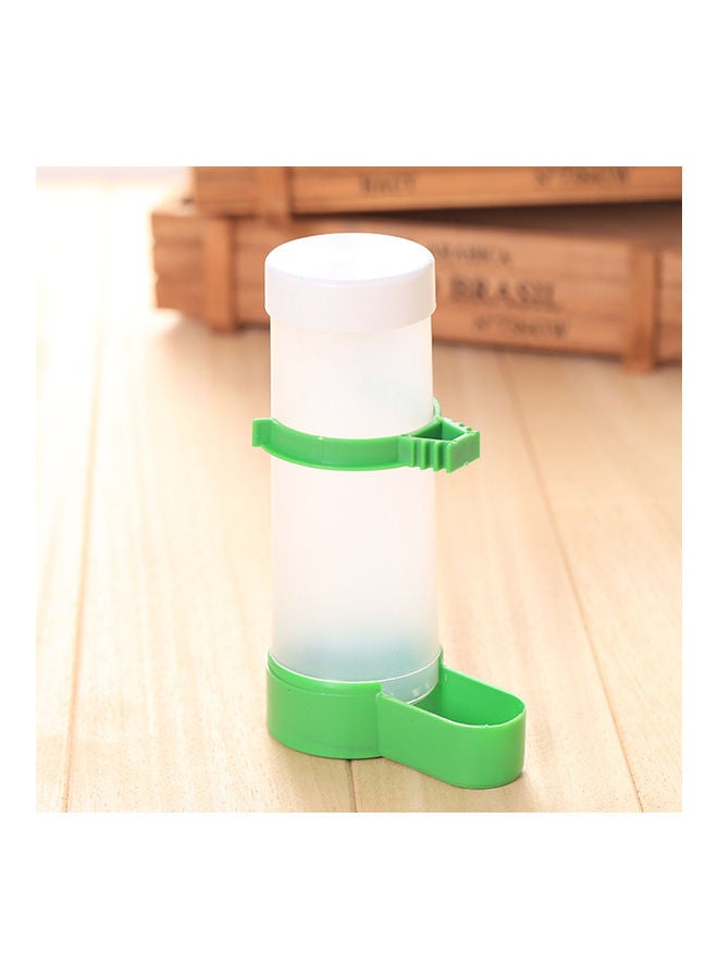 Bird Automatic Feeder Clear/Green 12 x 10 x 10cm