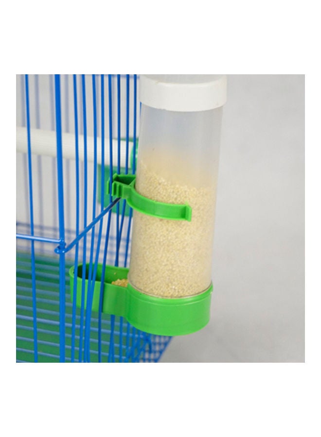 Bird Automatic Feeder Clear/Green 12 x 10 x 10cm