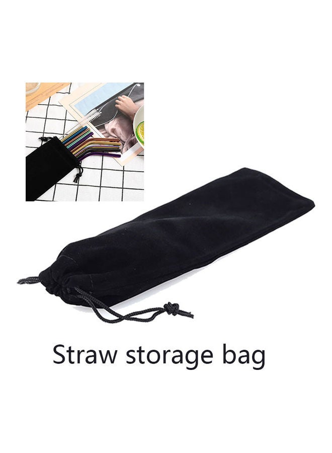 Straw Storage Bag Black 25 x 8 x 2cm