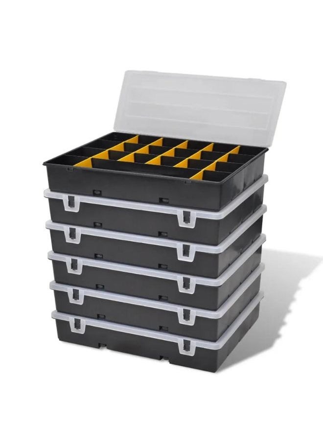 vidaXL Storage Box Sort Case 6 pcs