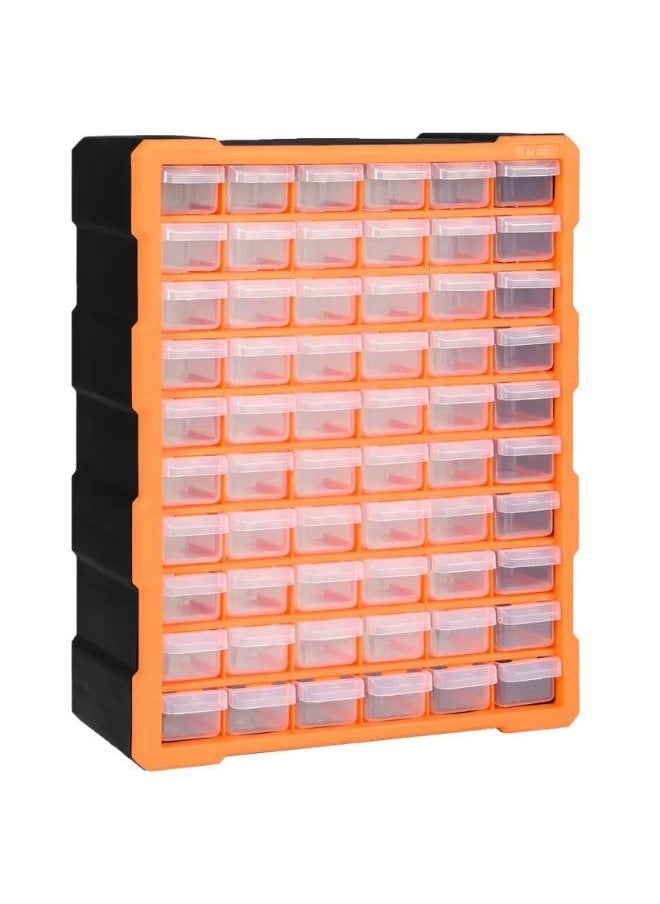 Modern Design Multi-drawer Organiser with 60 Drawers 38x16x47.5 cm