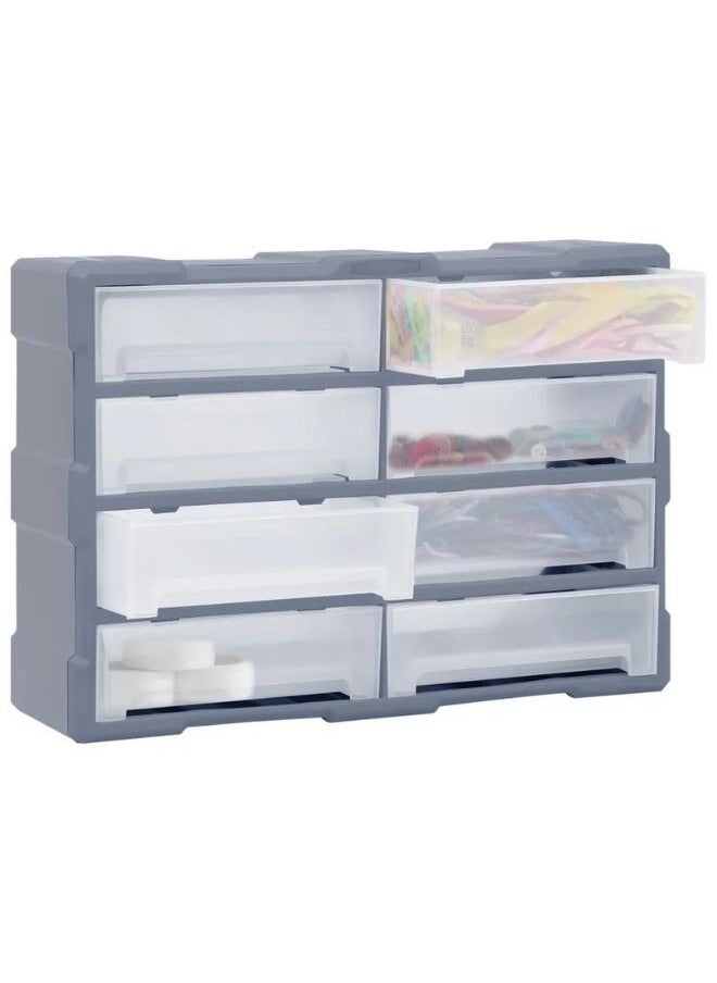 Modern Design Multi-drawer Organiser with 8 Big Drawers 52x16x37 cm