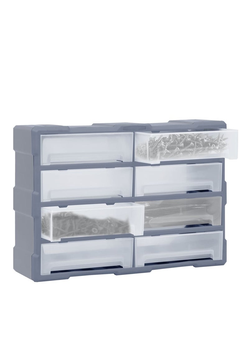 Modern Design Multi-drawer Organiser with 8 Big Drawers 52x16x37 cm