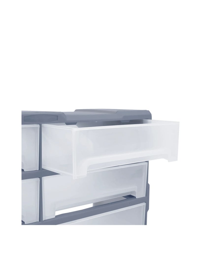 Modern Design Multi-drawer Organiser with 8 Big Drawers 52x16x37 cm