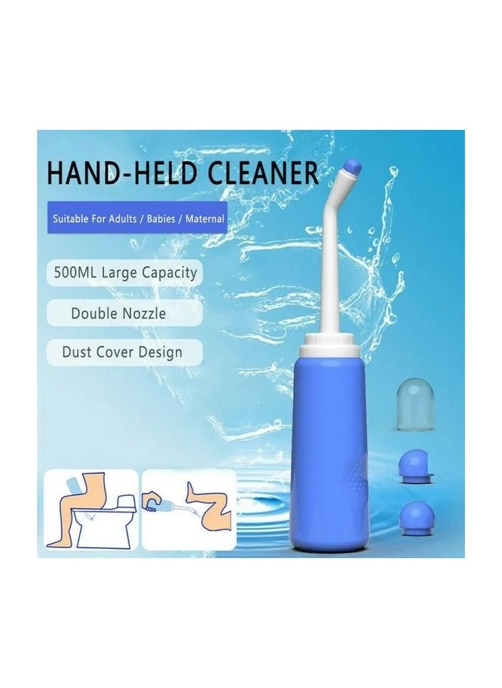 1-Piece 500ml Portable Travel Handheld Personal Bidet for Toilet,Camping Hiking Outdoor Sports Personal Cleaning Care Tools