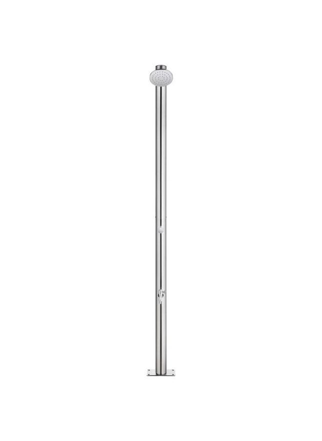 Garden Shower With Grey Base 220 Cm Stainless Steel