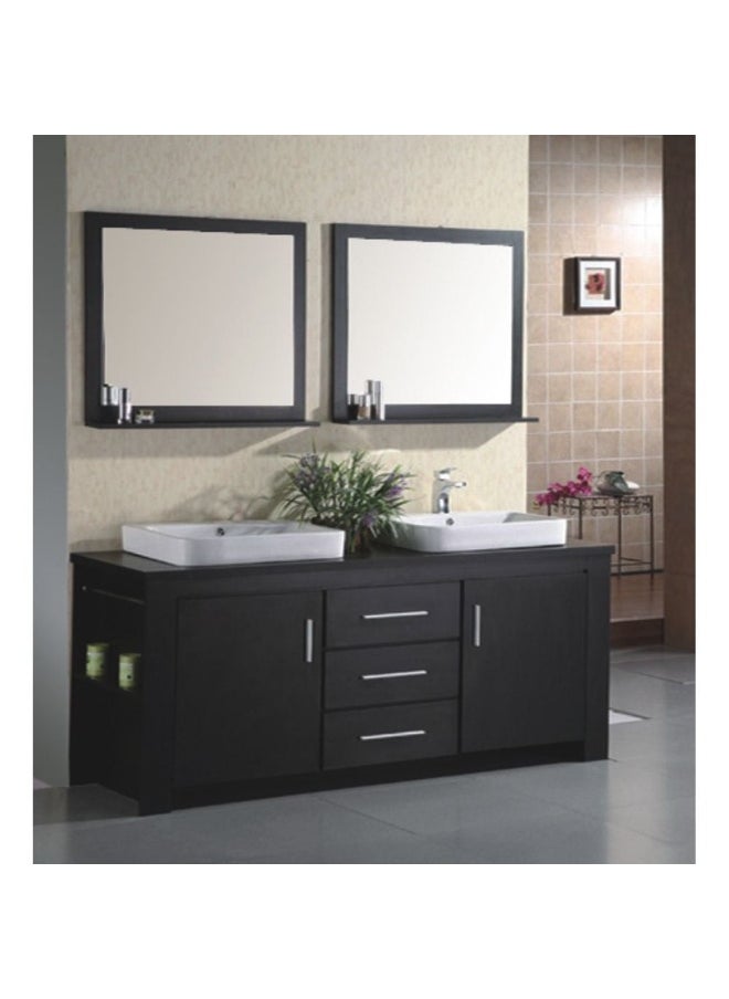 Danube Home Milano Oro Vanity  Hs16457 1820*550*890 Black | Wooden Double Basin For Toilet Bathroom Washroom