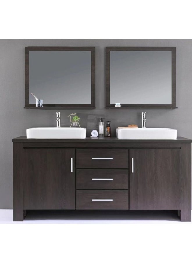 Danube Home Milano  Monte Vanity Hs78043 1820*550*890 Espresso | Wooden Double Basin For Toilet Bathroom Washroom