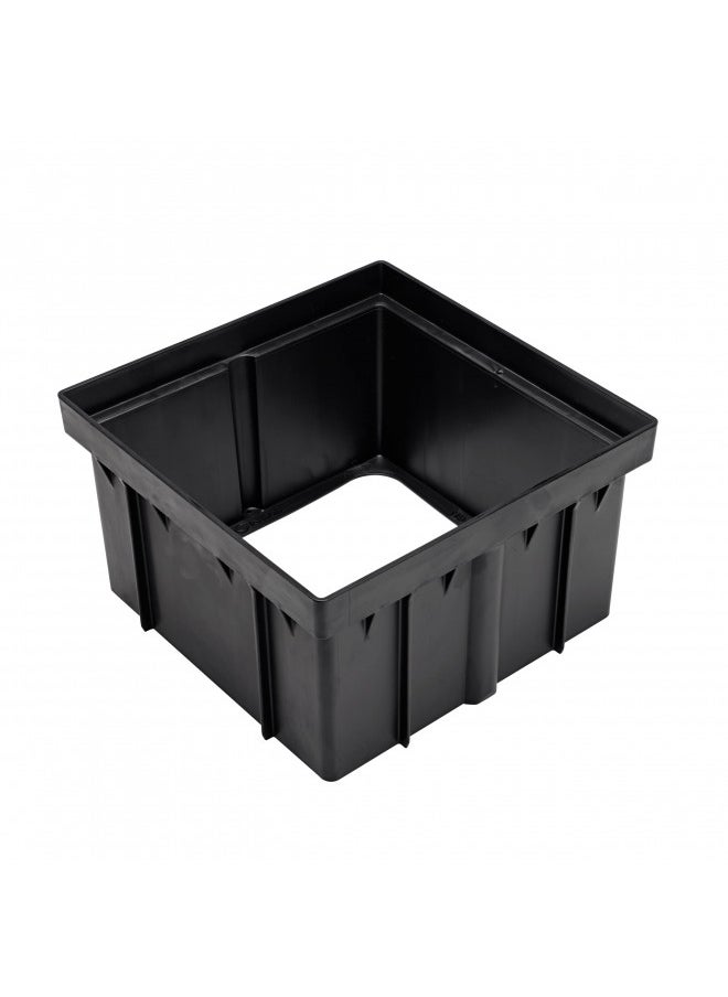 NDS 1216 Catch Basin Riser for 12 Inch Square Catch Basin Drain and 12 Inch Low-Profile Adapter Drain, Black