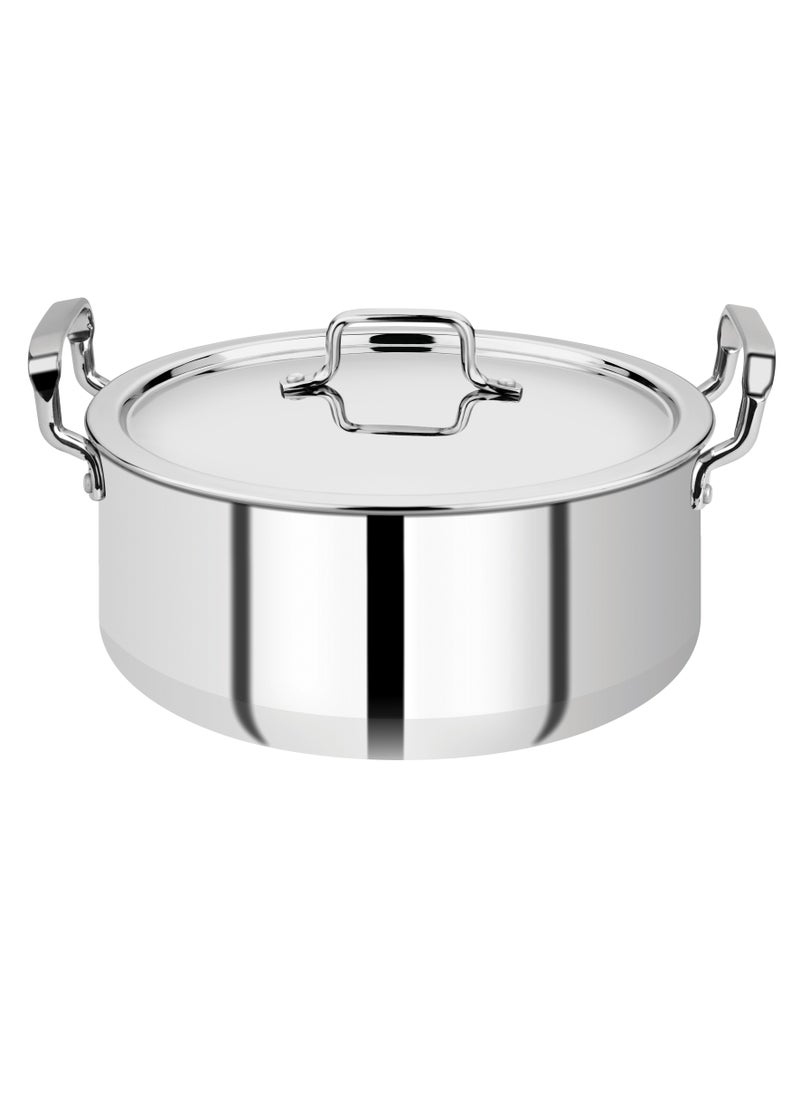 Millerhaus Triply Biryani Pot With S/S Lid 32Cm , Non-Reactive Cooking Surface Tri-ply stainless steel