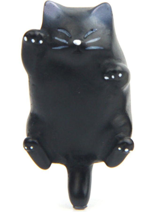 Cartoon Fat Cat Animal Refrigerator Magnetic Sticker Black
