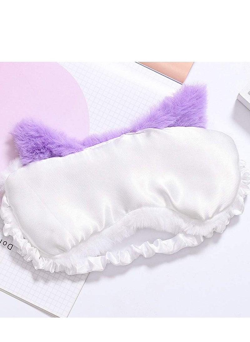 3D Ultra Soft Comfortable Eye Masks Animal, 6 PCS Sleeping Cover Fluffy Plush Sleep for Travel Nap Breathable Eyeshade Cartoon Kids Adult