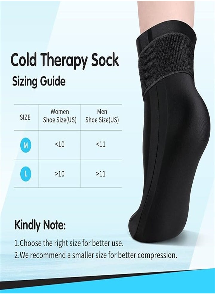 Cold Therapy Socks, Foot Ice Pack Neuropathy Socks for Foot Pain Relief, Ice Socks for Plantar Fasciitis, Arthritis, Chemotherapy Care, Cooling Socks for Men and Women (One Size, Universal for Left and Right Foot)