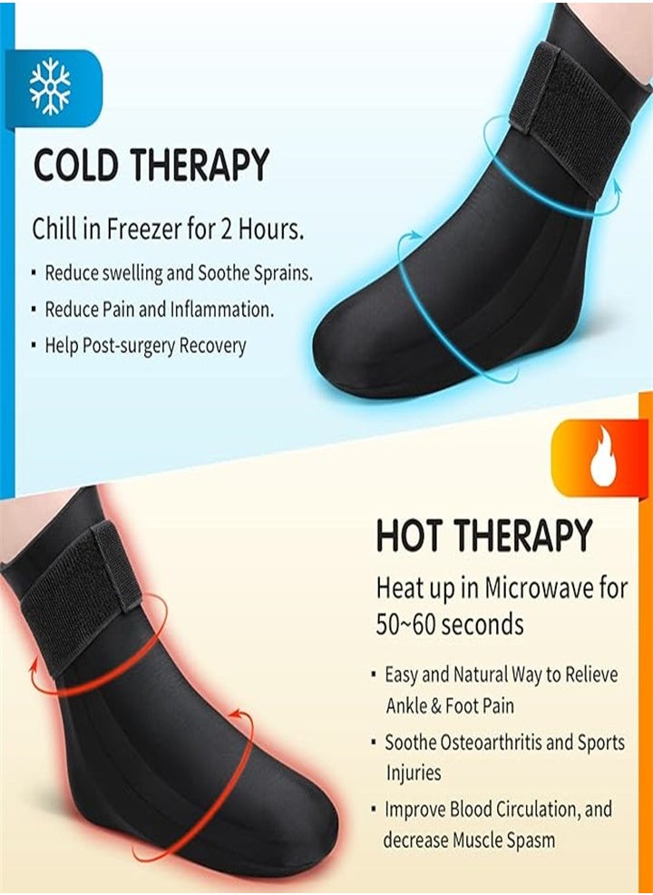 Cold Therapy Socks, Foot Ice Pack Neuropathy Socks for Foot Pain Relief, Ice Socks for Plantar Fasciitis, Arthritis, Chemotherapy Care, Cooling Socks for Men and Women (One Size, Universal for Left and Right Foot)