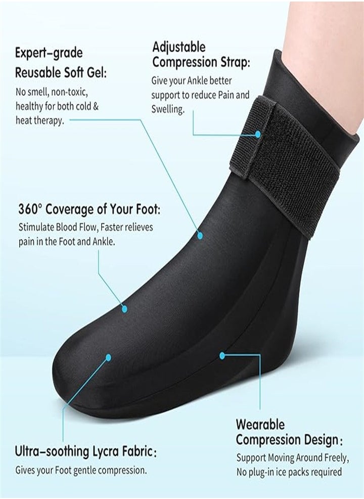 Cold Therapy Socks, Foot Ice Pack Neuropathy Socks for Foot Pain Relief, Ice Socks for Plantar Fasciitis, Arthritis, Chemotherapy Care, Cooling Socks for Men and Women (One Size, Universal for Left and Right Foot)