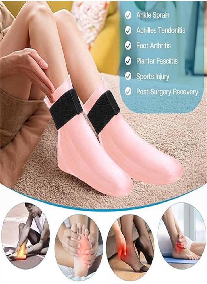 Cold Therapy Socks, Foot Ice Pack Neuropathy Socks for Foot Pain Relief, Ice Socks for Plantar Fasciitis, Arthritis, Chemotherapy Care, Cooling Socks for Men and Women (One Size, Universal for Left and Right Foot)