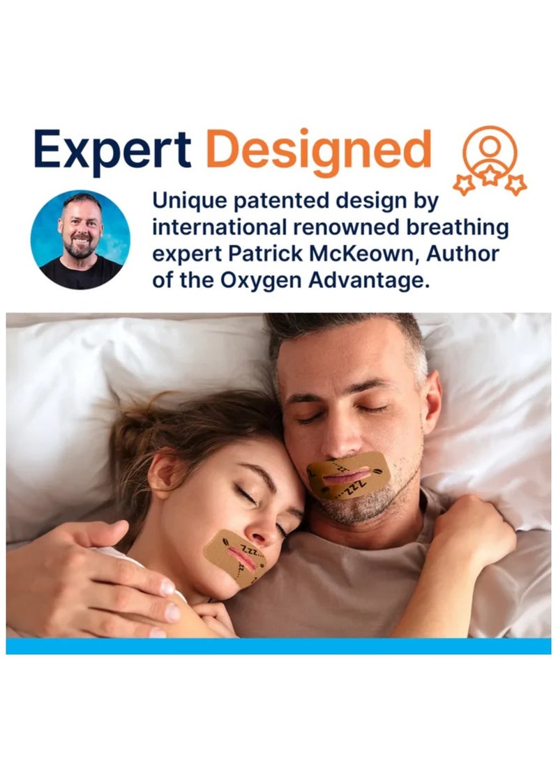 Myotape Sleep Strips | Improve Your Sleep Quality, Breathe Through Your Nose During Sleep and Reduce Mouth Breathing and Snoring [Expert Designed Mouth Tapes Using Elastic Tension]