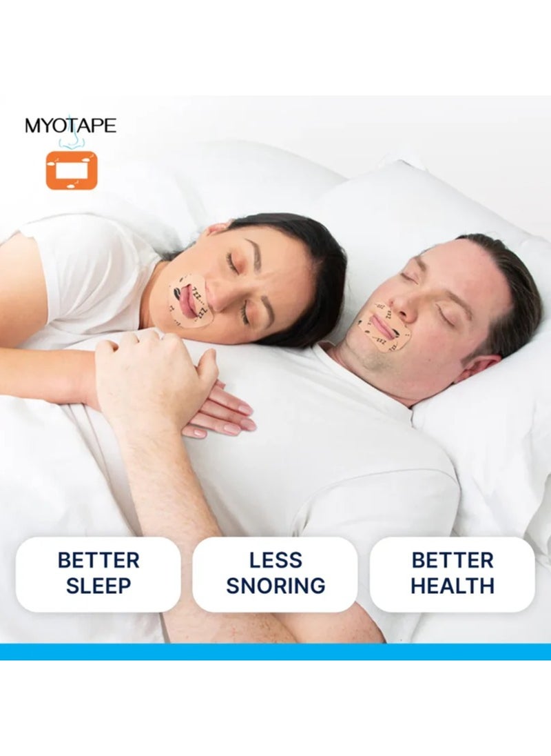 Myotape Sleep Strips | Improve Your Sleep Quality, Breathe Through Your Nose During Sleep and Reduce Mouth Breathing and Snoring [Expert Designed Mouth Tapes Using Elastic Tension]