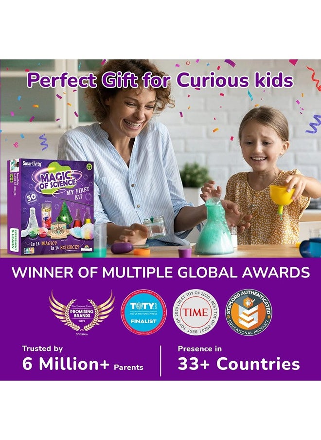 Smartivity Magic of Science Experiment Kit for Boys & Girls Age 4-6-8| Birthday Gift for Kids Age 4-8 | Kids Safe Physics & Chemistry Kit | STEM Educational Fun Toys | Made in India