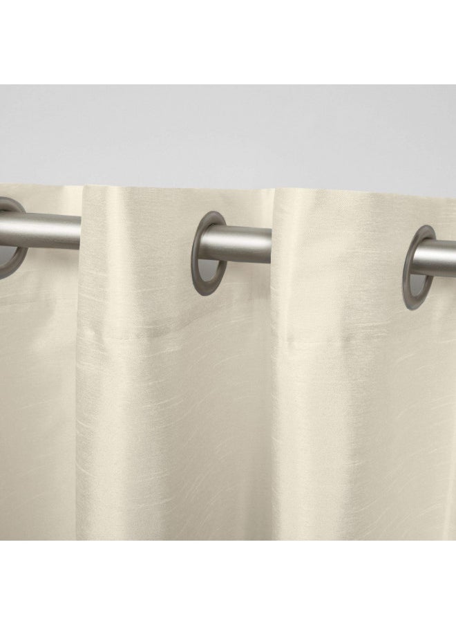 Exclusive Home Chateau Striped Faux Silk Grommet Top Curtain Panel Pair, 54