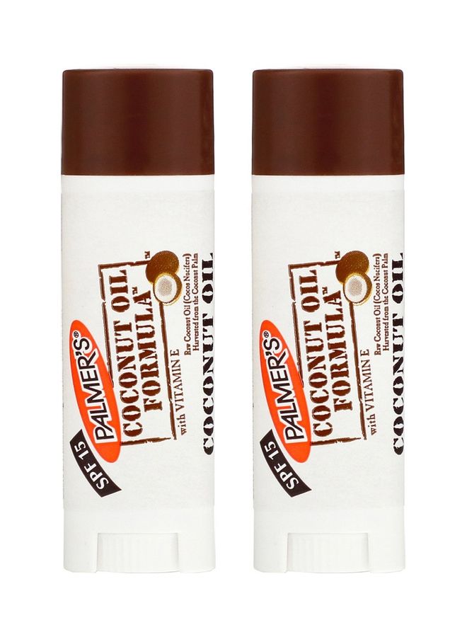 Pack Of 2 Coconut Oil Lip Balm SPF 15 30grams