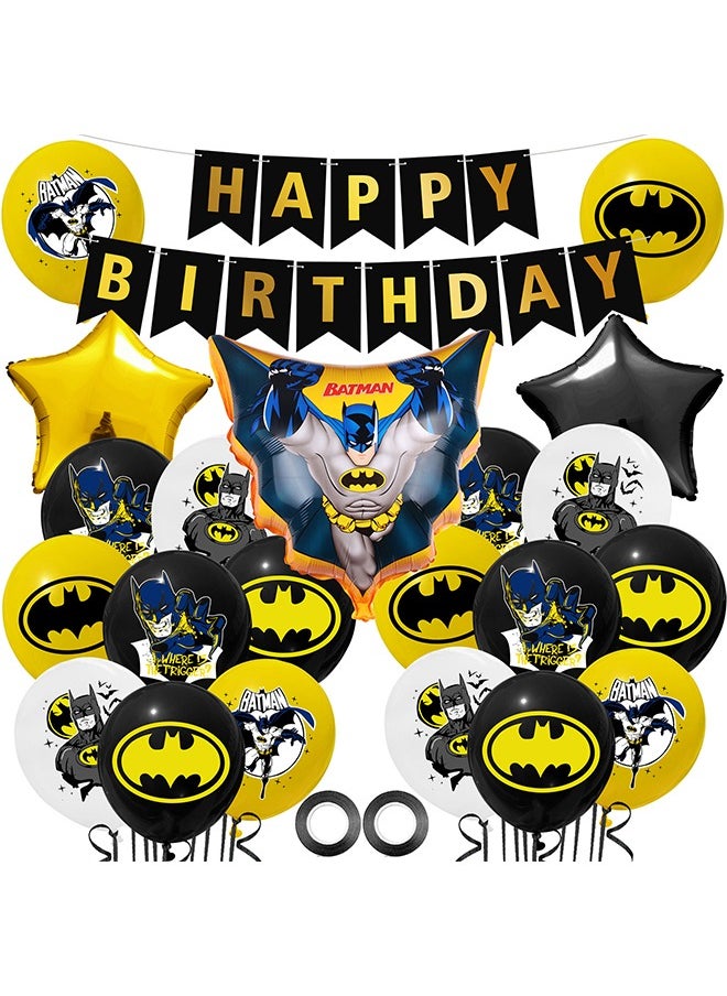 Batman Party Decorations, Birthday Decorations, Balloons Banner, Batman Tablecloth Birthday Party Supplies