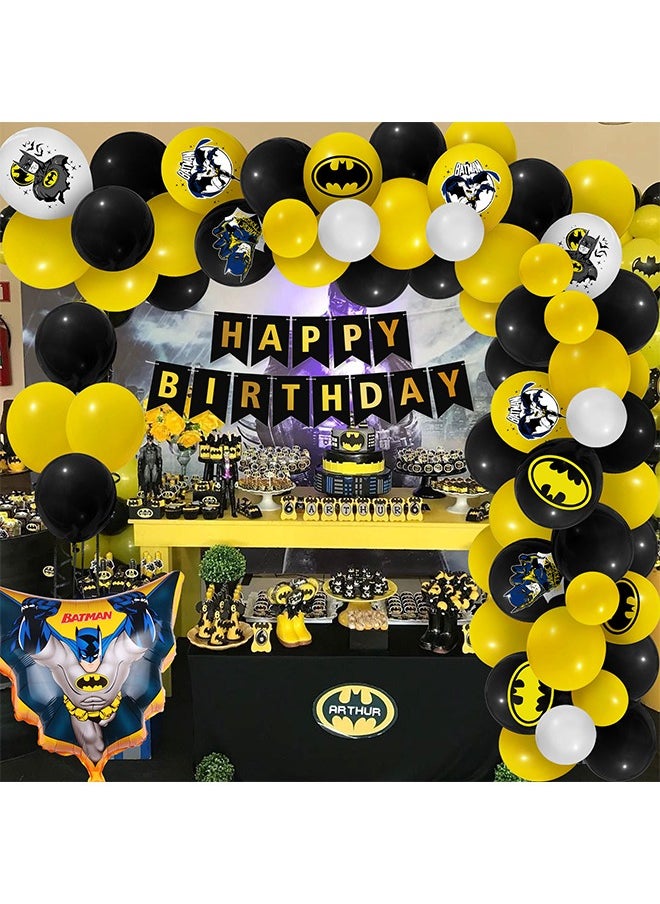 Batman Party Decorations, Birthday Decorations, Balloons Banner, Batman Tablecloth Birthday Party Supplies