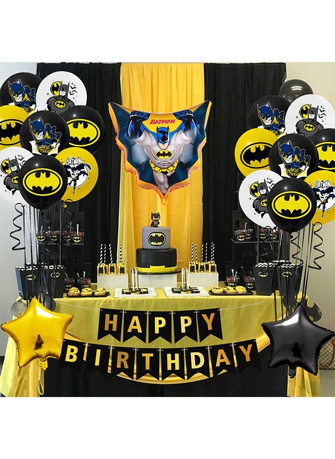 Batman Party Decorations, Birthday Decorations, Balloons Banner, Batman Tablecloth Birthday Party Supplies