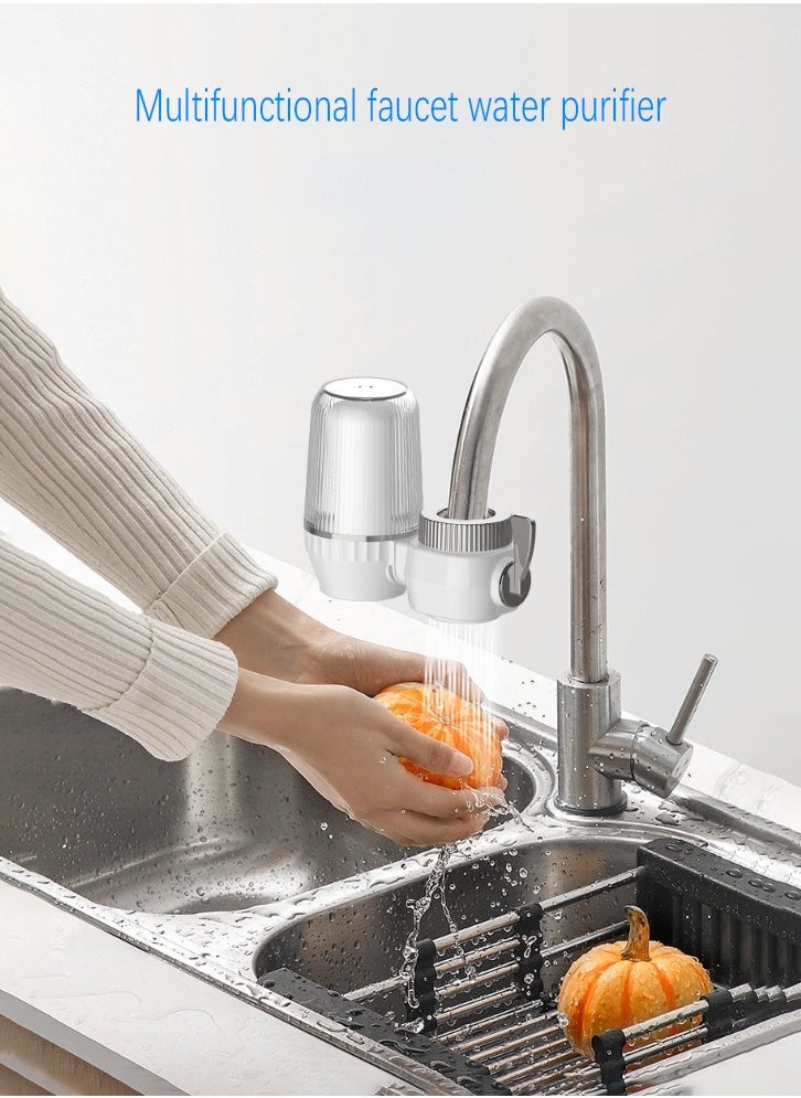 Kitchen Hi-Tech Activated Carbon Faucet Water Filter White/Silver