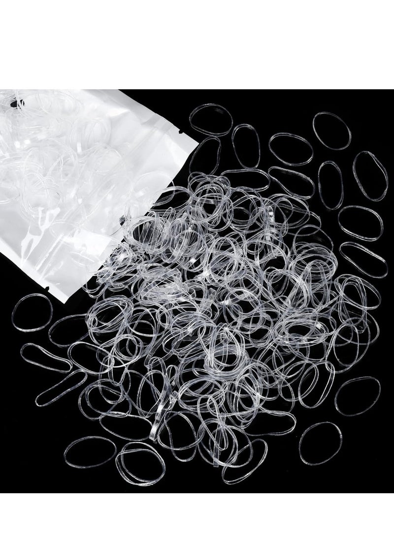 Teenitor Clear Hair Elastics,Clear Rubber Bands for Hair, Clear Hair Ties