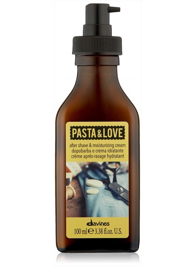 Pasta & Love Men's After Shave & Moisturizing Cream, Hydrating and Soothing with Babassu and Karite Butter, 3.38 fl. Oz.