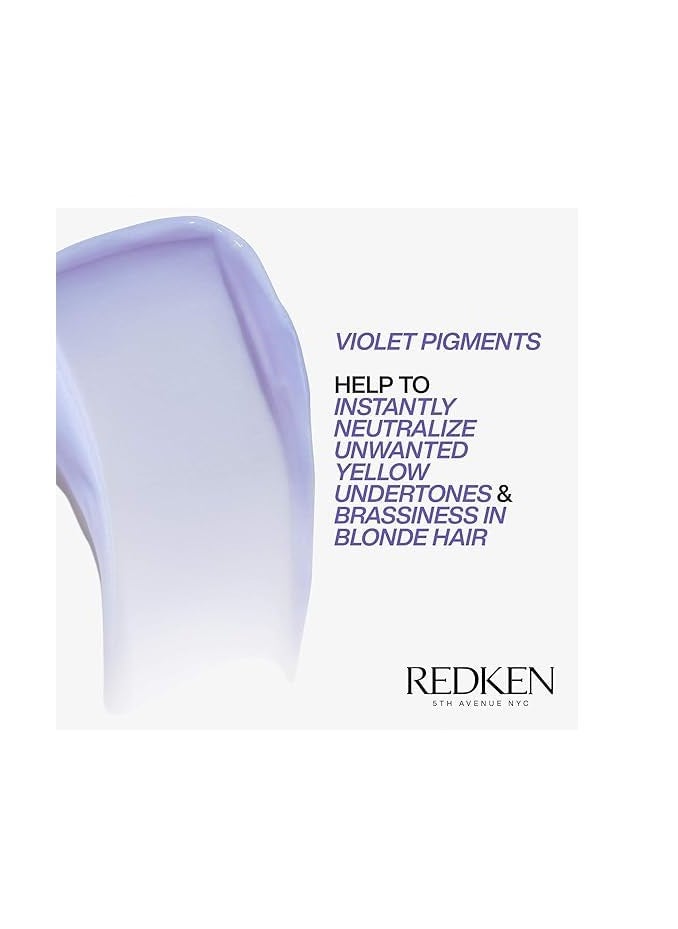 Redken Blondage Color Depositing Purple Conditioner | For Blonde Hair | Neutralizes Brass & Moisturizes Hair | With Pure Violet Pigments | Tones Hair for Cool and Ash Blonde Colors